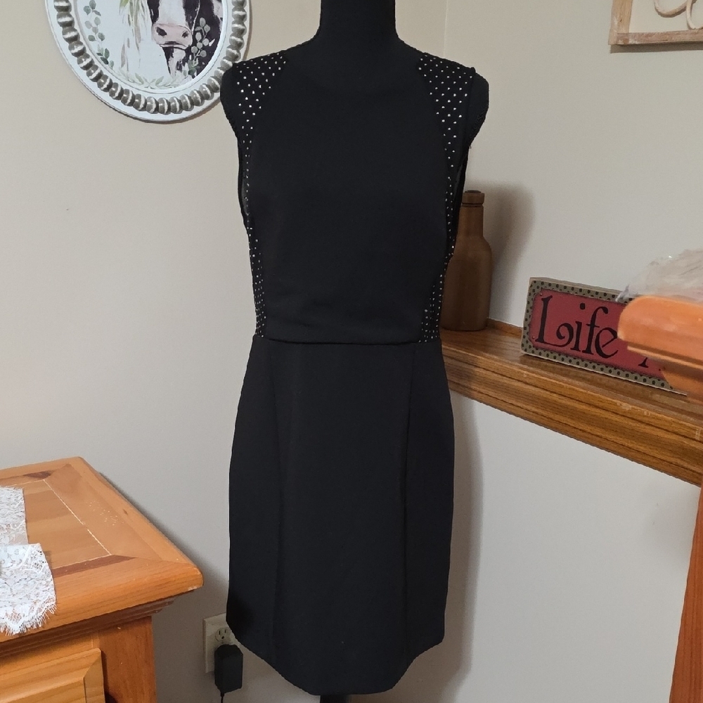 Michael Kors Black Studded Mini Dress